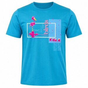 Disney Pixar For the Birds L Cotton Blue Graphic Tee Short Sleeve Streetwear